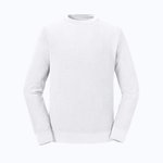 Russel Pure Organic Bio-Baumwolle Sweatshirt mit Ripp-Bündchen, Aqua XS, Z208M – White