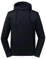 Russel Pure Organic Pullover con cappuccio in Cotone Biologico collo alto, Aqua XS, Z209M – Nero