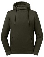 Russel Pure Organic Pullover con cappuccio in Cotone Biologico collo alto, Aqua XS, Z209M – Scuro Oliva