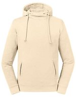 Russel Pure Organic Pullover con cappuccio in Cotone Biologico collo alto, Aqua XS, Z209M – Naturale