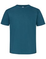 Russel T-Shirt aus 100% Baumwolle für Herren, White S, Z215 – Petrol Blue