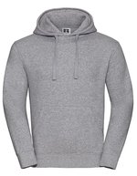 Russel Langarm Sweatshirt mit doppellagiger Kapuze, Black L, Z265 – Light Oxford (Heather)