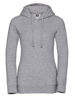 Russel Kapuzen Sweatshirt mit Kopfhörerführung für Damen, Black XS, Z265F – Light Oxford (Heather)