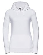 Russel Kapuzen Sweatshirt mit Kopfhörerführung für Damen, Black XS, Z265F – White