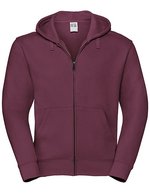 Russel Authentischer Sweatjacke mit Zip-Kapuze – Burgundy