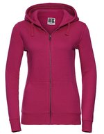 Russel Sweatshirt mit Kapuze, 3-lagig, Baumwolle – Fuchsia