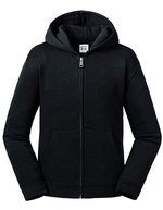 Zipped Hooded Felpa in cotone – Black
