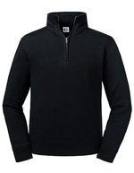 Russel Half-Zip Sweatshirt aus Baumwolle für Herren – Black