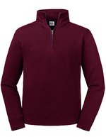 Russel Half-Zip Sweatshirt aus Baumwolle für Herren – Burgundy