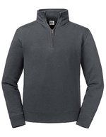 Russel Half-Zip Sweatshirt aus Baumwolle für Herren – Convoy Grey (Solid)