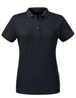 Russel Pure Organic Polo in Cotone Biologico da Donna, Aqua XS, Z508F – Nero