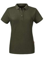 Russel Pure Organic Polo in Cotone Biologico da Donna, Aqua XS, Z508F – Scuro Oliva