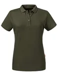 Russel Pure Organic Poloshirt aus Bio-Baumwolle für Damen, Dark Olive XS, Z508F – Bild 2