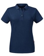 Russel Pure Organic Polo in Cotone Biologico da Donna, Aqua XS, Z508F – Blu navy francese
