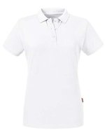 Russel Pure Organic Polo in Cotone Biologico da Donna, Aqua XS, Z508F – Bianco