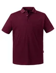 Russel Pure Organic Bio-Baumwoll Polo-Shirt mit Kreuznaht, Burgundy L, Z508M – Bild 2
