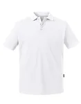 Russel Pure Organic Bio-Baumwoll Polo-Shirt mit Kreuznaht, White L, Z508M – Bild 2