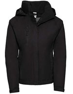 Russel Wasserdichte Nylonjacke mit Kapuze, Azure Blue XS, Z510F – Nero
