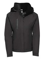 Russel Wasserdichte Nylonjacke mit Kapuze, Azure Blue XS, Z510F – Titanio (Unito)