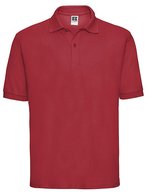 Russel Poloshirt aus ringgesponnener Baumwolle, Black XS, Z539 – Rouge vif