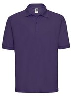 Russel Poloshirt aus ringgesponnener Baumwolle, Black XS, Z539 – Violet