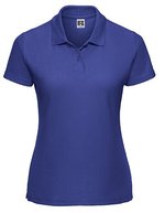 Russel Polycotton Polo mit Seitenschlitzen für Damen – Bright Royal
