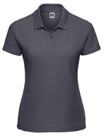 Russel Polycotton Polo mit Seitenschlitzen für Damen, Black XS, Z539F – Convoy Grey (Solid)