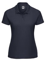 Russel Polycotton Polo mit Seitenschlitzen für Damen, Black XS, Z539F – French Navy