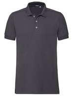 Russel Figurnahes Polo mit Fischgrät-Seitenschlitzen, Black L, Z566 – Convoy Grigio (Unito)