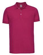Russel Figurnahes Polo mit Fischgrät-Seitenschlitzen, Black L, Z566 – Fucsia