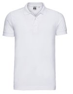 Russel Figurnahes Polo mit Fischgrät-Seitenschlitzen, Black L, Z566 – Bianco