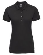 Russel Slim Fit Stretch Polo-Shirt für Damen, Bright Royal XL, Z566F – Black