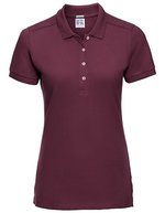 Russel Slim Fit Stretch Polo-Shirt für Damen, Bright Royal XL, Z566F – Burgundy