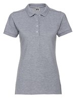 Russel Slim Fit Stretch Polo-Shirt für Damen, Bright Royal XL, Z566F – Light Oxford (Heather)