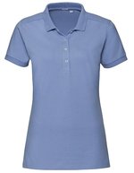 Russel Slim Fit Stretch Polo-Shirt für Damen, Bright Royal XL, Z566F – Sky