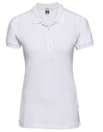 Russel Slim Fit Stretch Polo-Shirt für Damen, Bright Royal XL, Z566F – White