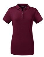 Russel Slim Fit Stretch Piqué Poloshirt für Damen, Black XS, Z567F – Burgundy