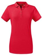 Russel Slim Fit Stretch Piqué Poloshirt für Damen, Black XS, Z567F – Classic Red