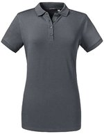 Russel Slim Fit Stretch Piqué Poloshirt für Damen, Black XS, Z567F – Convoy Grey (Solid)