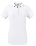 Russel Slim Fit Stretch Piqué Poloshirt für Damen, Black XS, Z567F – White