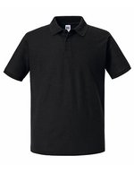 Russel Piqué Polo Shirt aus Recyclingmaterial – Black
