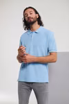 Russel Polo in Cotone con Piqué Double-Tuck, Azure Blue XS, Z577 – immagine 2
