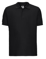 Russel Baumwoll-Poloshirt mit Double-Tuck Piqué, Azure Blue XS, Z577 – Black