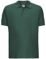 Russel Baumwoll-Poloshirt mit Double-Tuck Piqué, Azure Blue XS, Z577 – Bottle Green