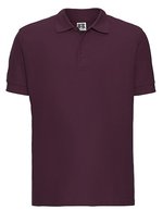 Russel Baumwoll-Poloshirt mit Double-Tuck Piqué, Azure Blue XS, Z577 – Burgundy