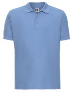 Russel Baumwoll-Poloshirt mit Double-Tuck Piqué, Azure Blue XS, Z577 – Sky