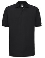 Russel Poloshirt aus Baumwolle mit Strukturstreifen, Black XS, Z599 – Bild 2