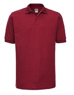 Russel Poloshirt aus Baumwolle mit Strukturstreifen, Black XS, Z599 – Classic Red