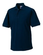 Russel Poloshirt aus Baumwolle mit Strukturstreifen, Black XS, Z599 – French Navy
