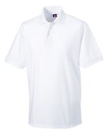 Russel Poloshirt aus Baumwolle mit Strukturstreifen, Black XS, Z599 – White